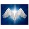 Designart - Angel Wings on Blue Background - Abstract Canvas Art Print